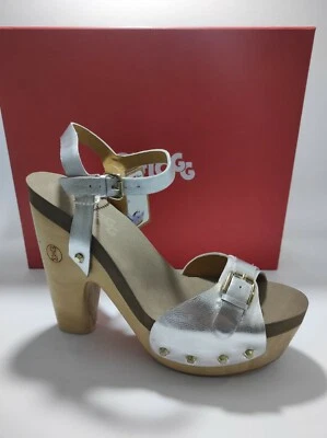 FLOGG Sandalo Argento Satinato Donna Woman Size Eu 38 FLG006AL - Immagine 1 di 4