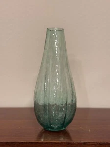 Vintage Blue/Green Blown Glass Frutteria Series Kosta Boda Vase Signed - Picture 1 of 6