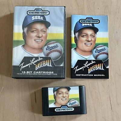 Tommy Lasorda Baseball (Sega Genesis, 1989) Complete w/ Manual Tested Works - Image 1 of 4