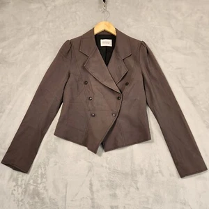 SCANLAN & THEODORE WOMENS JACKET SIZE 8 WOOL BLEND STRETCH GREY COLOR - Picture 1 of 14