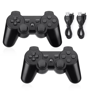 2x Stück Wireless Bluetooth Double-Shock-Controller Gamepad für PS3 PlayStation - Bild 1 von 10