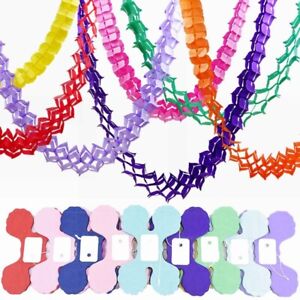 10pcs Paper Pull Flags Four Leaf Clover Party Backdrop Multicolor Tissue Garland