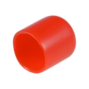 50pcs 17mm Round Red Vinyl End Cap Screw Thread Protector Rubber Caps - Picture 1 of 3