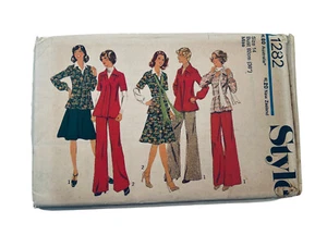 Vintage Style 1282 Sewing Pattern- Misses Tunic, Skirt & Trousers Size 14 Uncut - Picture 1 of 10