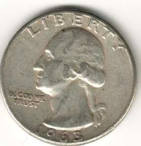 USA - 1963P - Washington ¼ $ - Silver Eagle - no mint mark - #12147RG - Picture 1 of 2