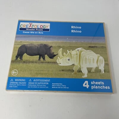 Rompecabezas de madera Creatology Rhino sellado Foto 1 de 4