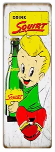 Vintage Style Metal Sign Drink Squirt Soda 6 x18 - Picture 1 of 1