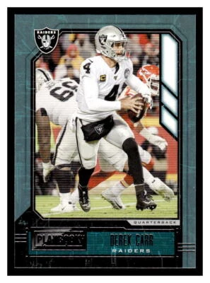 2020 Panini Playbook  #6 Derek Carr - Las Vegas Raiders - Image 1 of 2