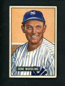 1951 Bowman # 219 ROOKIE Gene Woodling EX condition New York Yankees