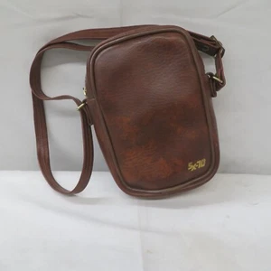 Vintage Brown Polaroid Folding SX-70 Leather Camera Bag - Picture 1 of 4