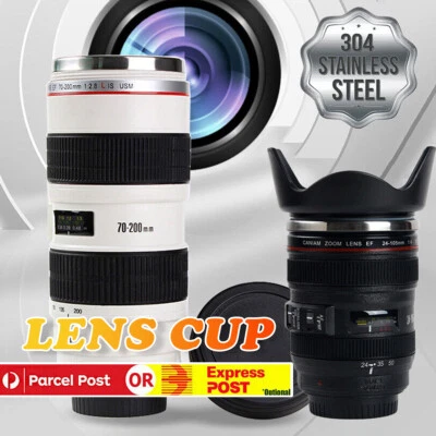 Camera Lens Coffee Mug Photo Coffee Cup Stainless Steel Camera Lens Mugs Gifts - image 1 of 4