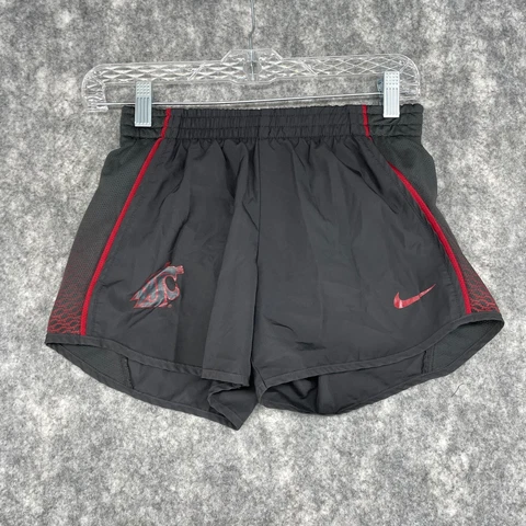 Washington State Cougar Shorts Womens Extra Small Grey Red Lined Running Nike Cover