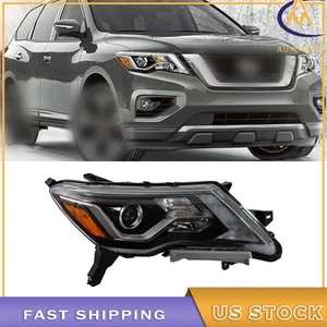 Passenger Side Headlight For Nissan Pathfinder 2017-2018-2020 Halogen w/LED DRL - Picture 1 of 9