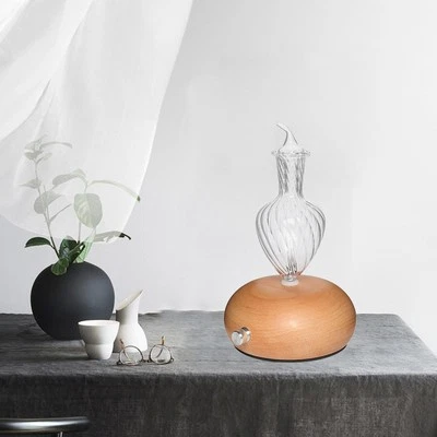 Waterless Essential Oil iffuser Wood Grain Nebulizer Night Lamp D - Image 1 of 4