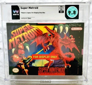 FOR DISPLAY ONLY SUPER METROID Super Nintendo SNES WATA 9.8 RARE FDO NFR - MINT! - Picture 1 of 10