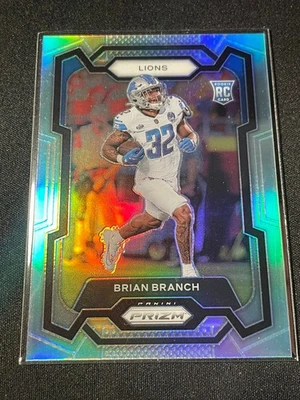 2023 Panini Prizm Rookies Brian Branch #328 Silver Prizm (RC) - Image 1 of 2