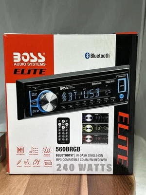 “No Remote” BOSS Audio Systems Elite Series 560BRGB Car Stereo - Bluetooth,l - Image 1 of 4