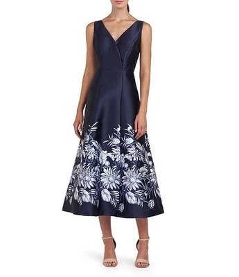 Kay Unger Hattie Floral A-Line Cocktail Dress Size 16 MSRP $298 - Image 1 of 4