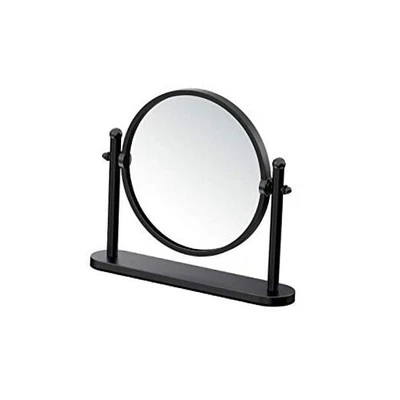  1391MX Table Mirror/ 7.50" Double Sided Tabletop Makeup Vanity Matte Black - Image 1 of 4