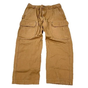Duluth Pants Men 40x30 Brown Cargo Duck Canvas Baggy Y2K Heavy Work Wear Utility - Picture 1 of 13