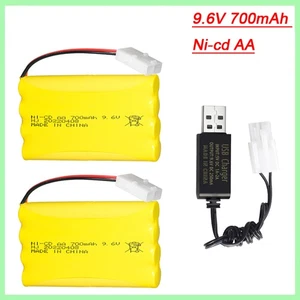 9.6v 700mah NiCD AA Rechargeable Battery For RC Toy Car Boat Gun Train Robot - Picture 1 of 9