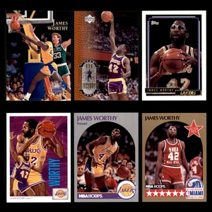 James Worthy Lot 6 Basketball Cards 1996 Topps Stars Los Angeles Lakers Set NBA - Bild 1 von 9