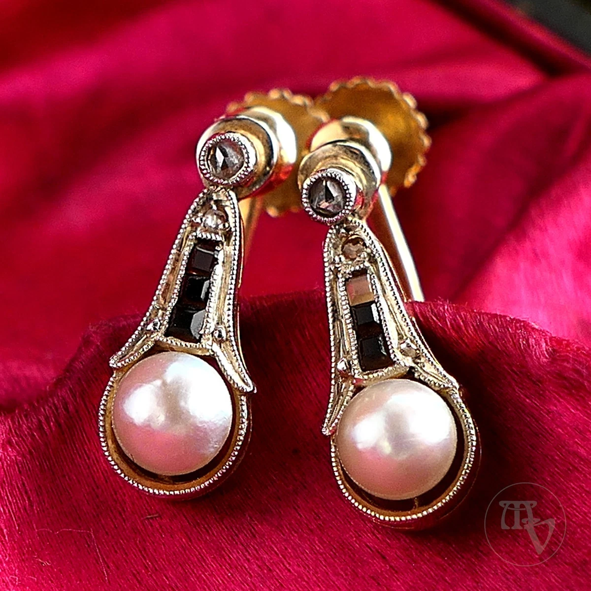 Miore Damen-Ohrringe – 9 Karat Weißgold Mit Süßwasserperle & Diamant