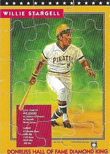 1990 Donruss Hall of Fame Diamond King Puzzle Willie Stargell Pittsburgh Pirates - Picture 1 of 2