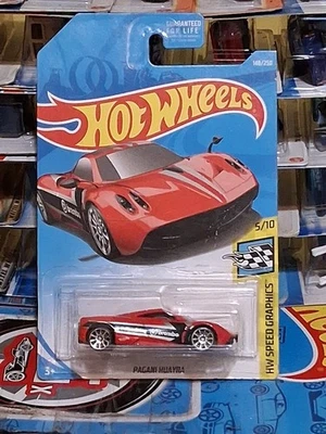 Hot Wheels #148 HW Speed Graphics 2019 5/10 Pagani Huayra rojo con ruedas de 10 radios Foto 1 de 4