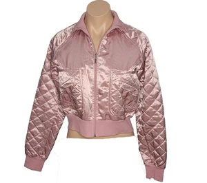 Vtg Rampage Jean Company Metallic Pink Bomber Jacket Size M - Picture 1 of 9