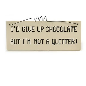 Funny Chocolate, Food, Good Mood Quote Wooden Novelty Plaque Sign Gift Ideas - Picture 1 of 2