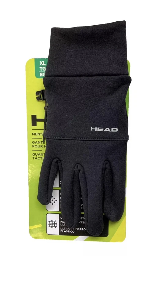 Head Men's Touchscreen Stretch Fleece Running Gloves Black size XL - Image 1 of 4