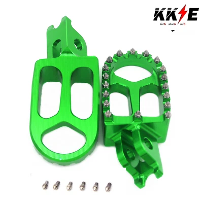 KKE CNC Aluminum Footpegs for HONDA CRF250R CRF450R CRF250X CRF250RX Green Foto 1 de 4