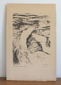 Lithographie de Claude Hemeret Chevaux sous le soleil Épreuve d'artiste Signée - Imagen 1 de 3