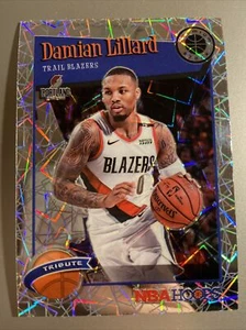 Aros Panini NBA Premium Stock Tribute Silver Lazer Prizm Damian Lillard 2019-20 - Imagen 1 de 2