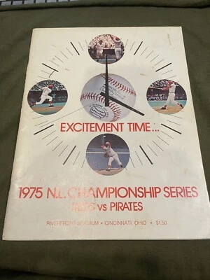 1975 NL Championship Series Reds vs Pirates.  Some cover stains, overall VG+! - Image 1 of 4