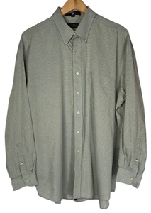 Tommy Hilfiger Gold Crest Green Check Button Down Shirt Size 17/35 - Picture 1 of 5
