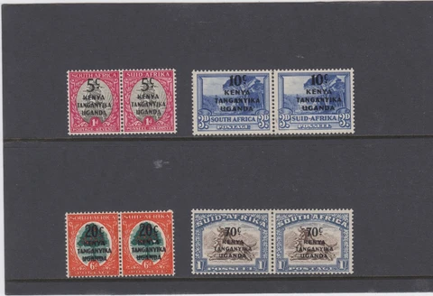 KENYA 1941 SURCHARGE SET S.G.151/4 MOUNTED MINT CATALOGUED £25.00 Cover