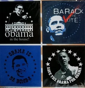 Set 4 Barack Obama Demokratische Wahlmagnete MIP 2008 - Bild 1 von 1