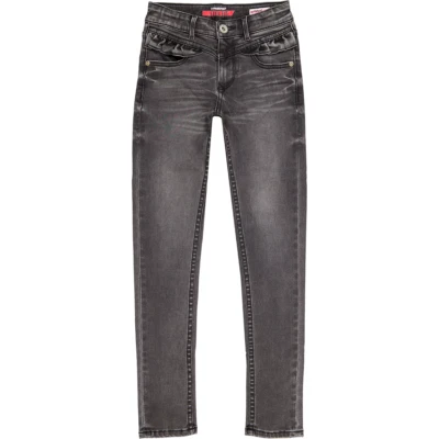 ♥ VINGINO ♥ Mädchen Jeans flex fit BROOKLYN RUFFLE dark grey vintage Gr.128-176