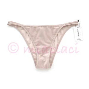 NWT Calvin Klein Sheer Marquisette Tanga Panty #QF6730 Pink - Picture 1 of 4