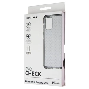 Tech21 Evo Check Series Gel Case for Samsung Galaxy S20+ (Plus) 5G- Smokey Black - Picture 1 of 2