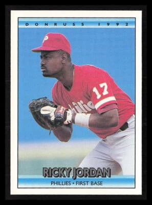 Ricky Jordan 1992 Donruss #458  Philadelphia Phillies - Image 1 of 2