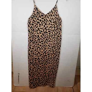 The Drop Dress M Leopard Animal Slip Cami Light Sleeveless Kathleen Barnes - Picture 1 of 7