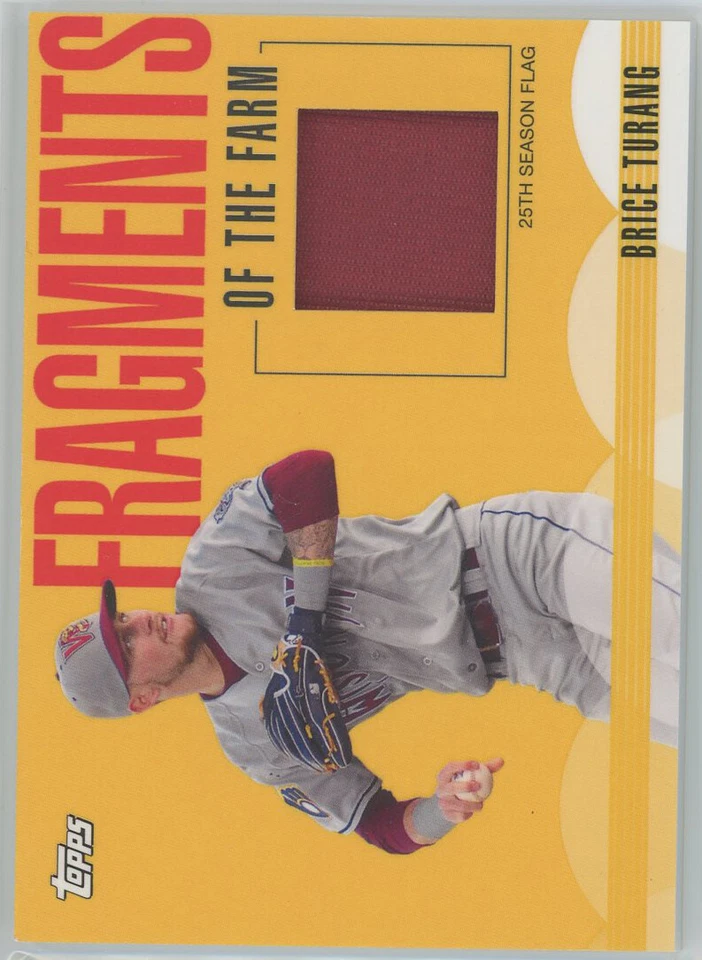 2020 Topps Pro Debut Fragments of the Farm Relics #FF-FL Brice Turang Brewers RC - Image 1 of 1