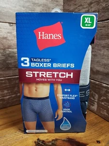 Hanes Herren Boxershorts 3er Pack XL Tagless Stretch Comfort Flex Bund C1 - Bild 1 von 4