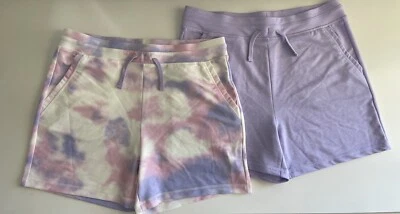 32 Degrees Cool Girls Youth 2-pack Shorts Lavender & Lavender Tie dyed L 14/16 - Image 1 of 4