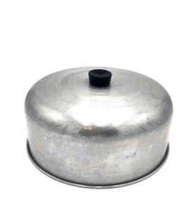 Cubierta cúpula tapa pastel pastel de aluminio vintage perilla negra aluminio envejecido estilo años 60 - Imagen 1 de 7