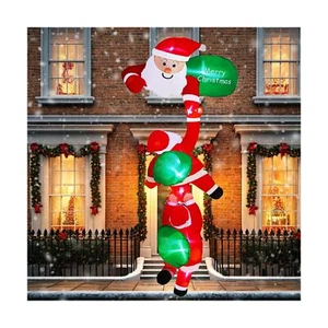 8FT Giant Christmas Santa Claus Inflatables Outdoor Decorations Blow Up Cute ... - Picture 1 of 6