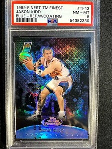 PSA 8 NM/MT 1999 TOPPS FINEST TEAM BLUE JASON KIDD SP /150 REFRACTOR #TF12 G1031